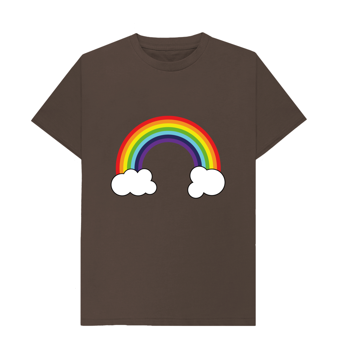 Chocolate Organic Cotton Rainbow Graphic Only Mental Health Men's T-Shirt