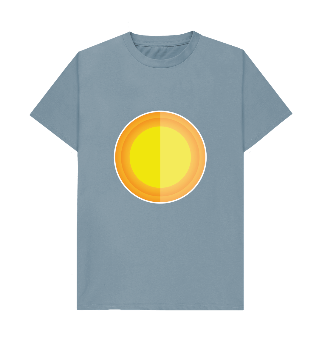 Stone Blue Organic Cotton Men's Mental Health T-Shirt Sun