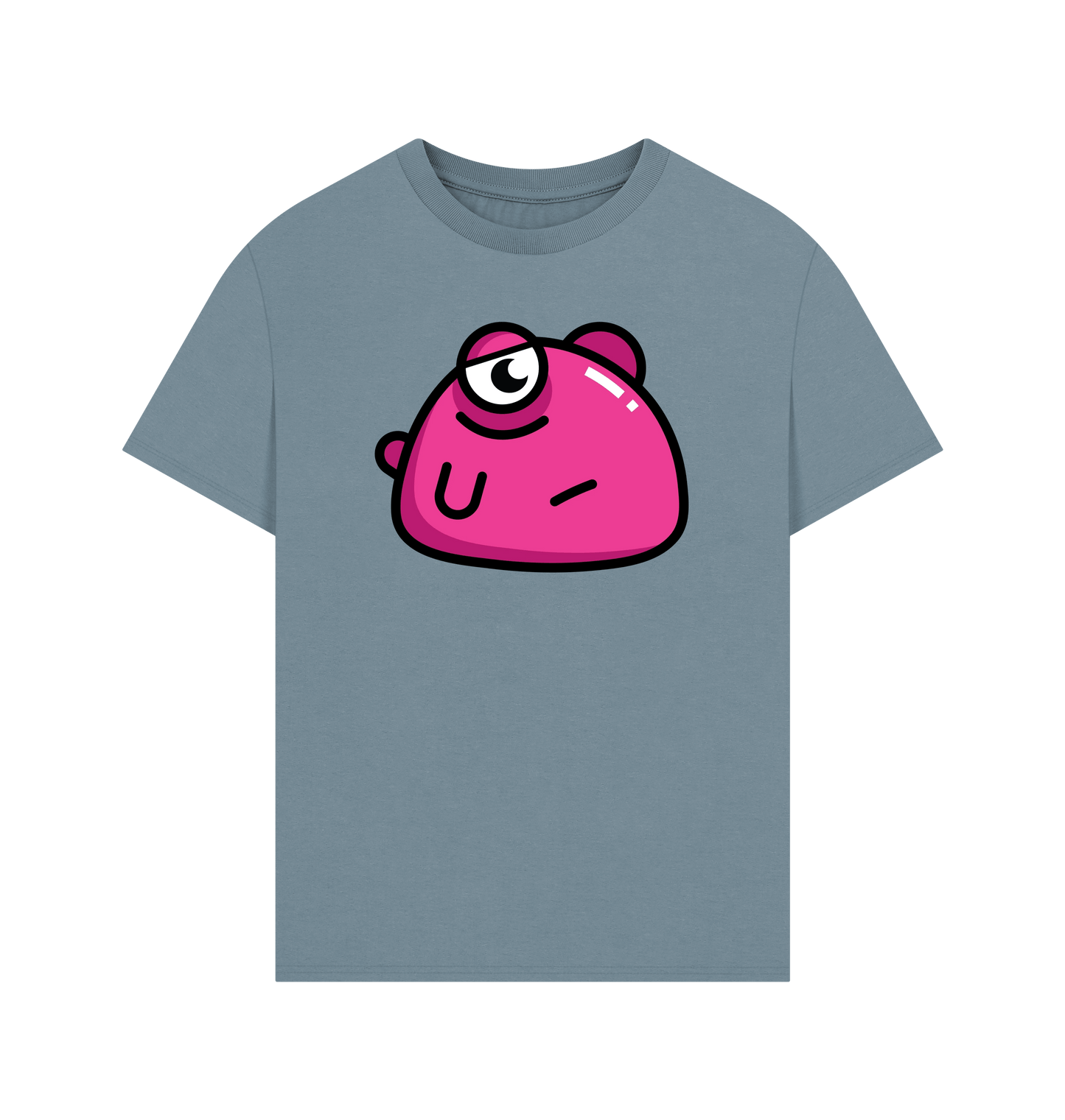 Stone Blue Printed T-shirt Front