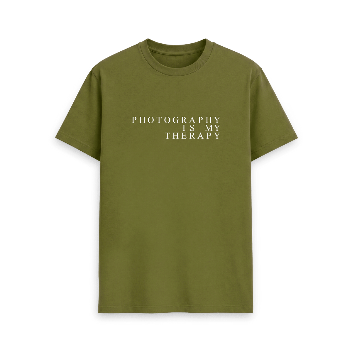 Moss Green Printed T-shirt Front