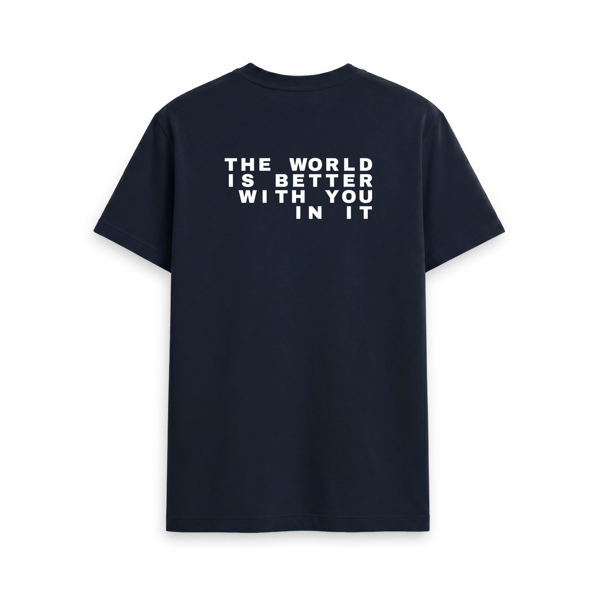 Navy Blue Printed T-shirt Back