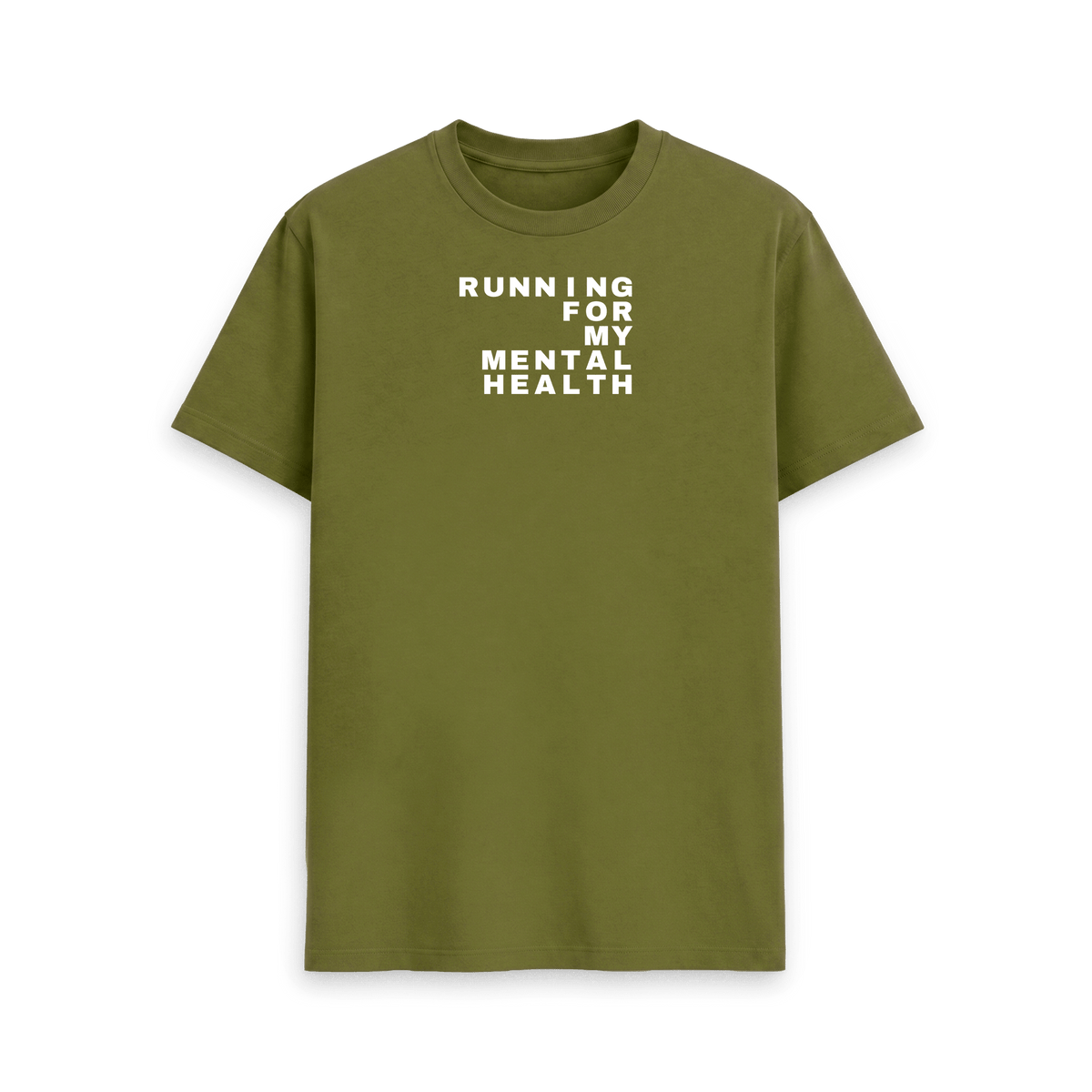 Moss Green Printed T-shirt Front