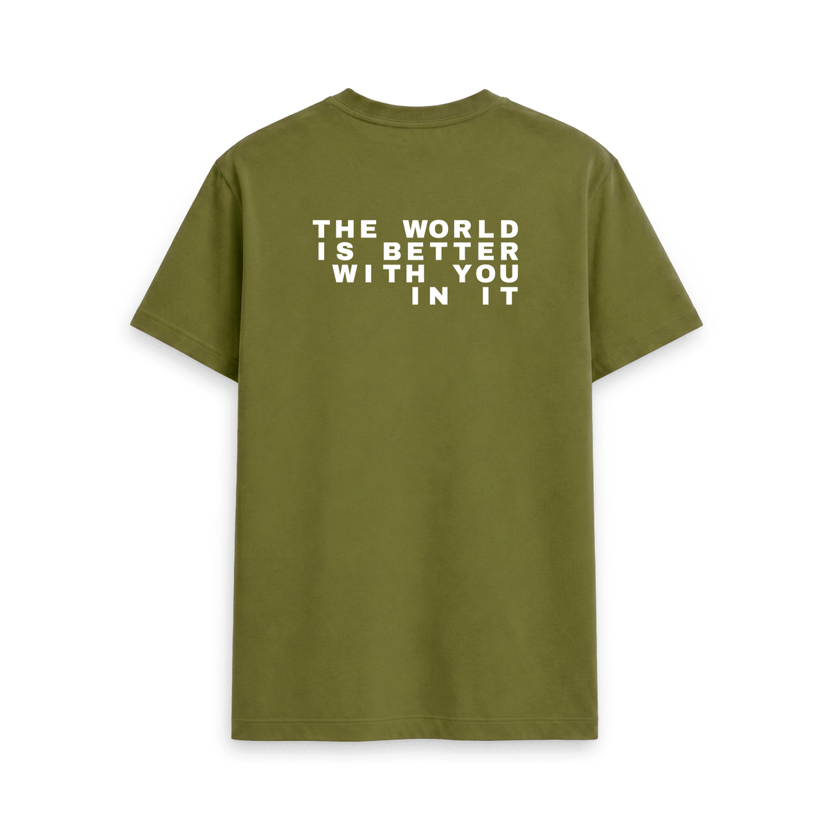 Moss Green Printed T-shirt Back