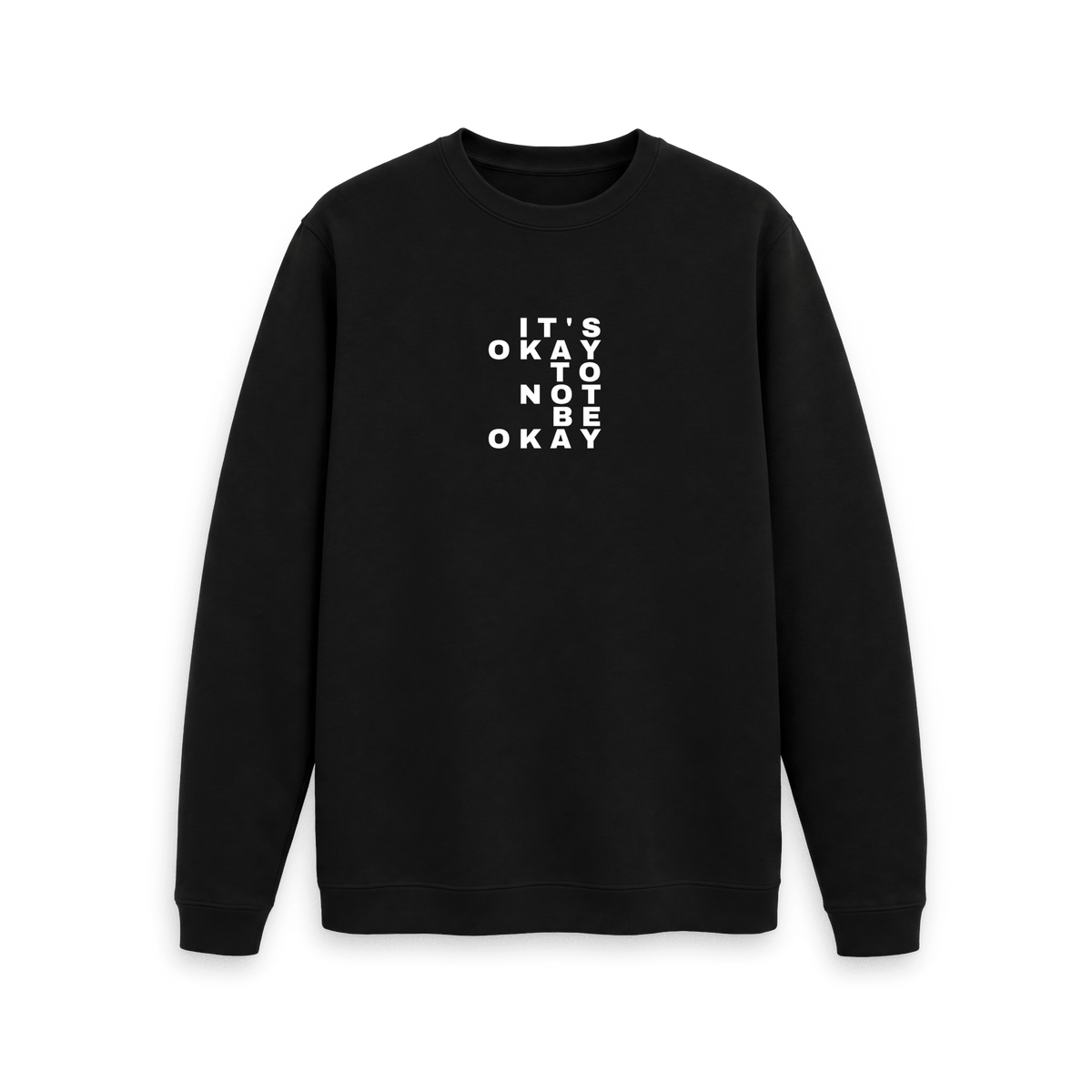 Black Printed Sweater Front