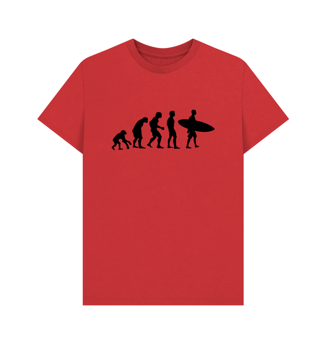 Red Organic Cotton Men's Evolution Surf T-Shirt