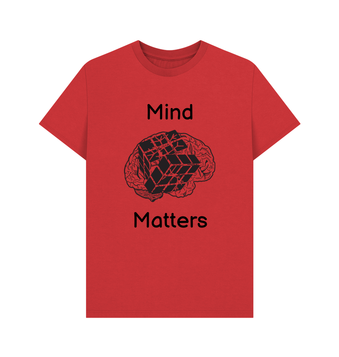 Red Mind Matters Men's Mental Health Organic Cotton T-Shirt