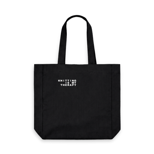 Black Printed Bag Front