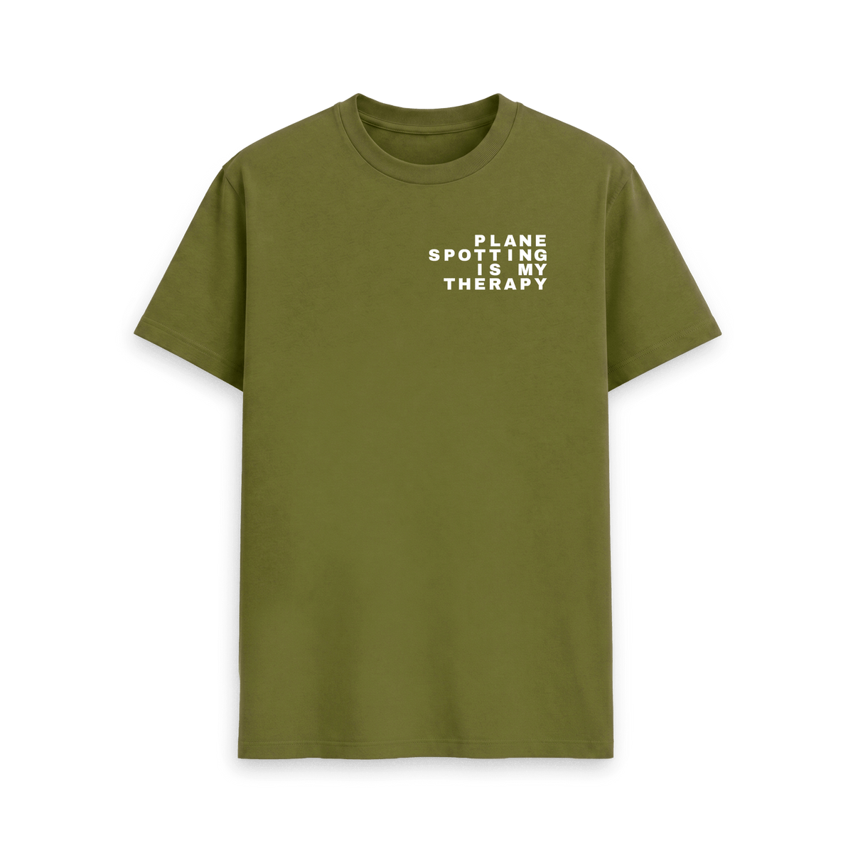 Moss Green Printed T-shirt Front