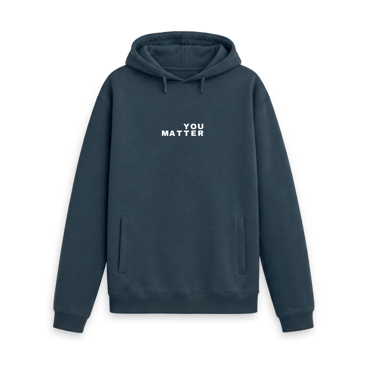 Navy Printed Hoody Front