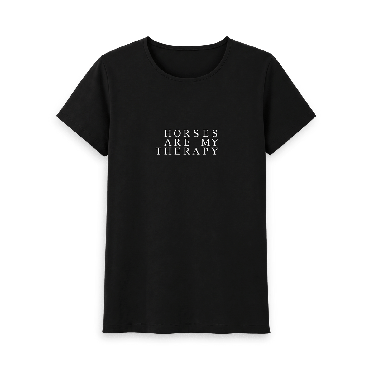 Black Printed T-shirt Front