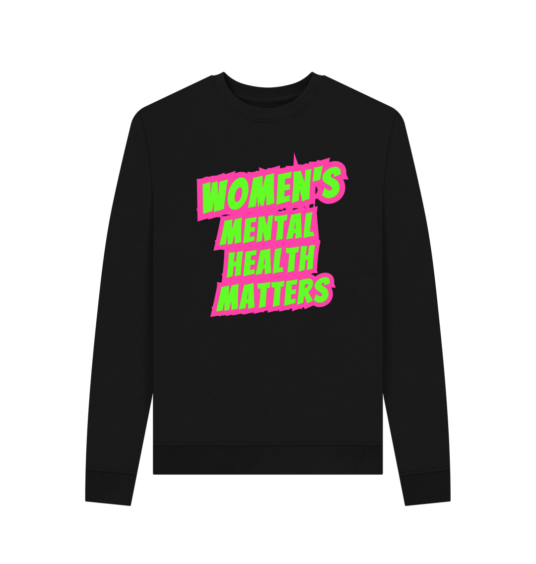 Black Printed Sweater Front