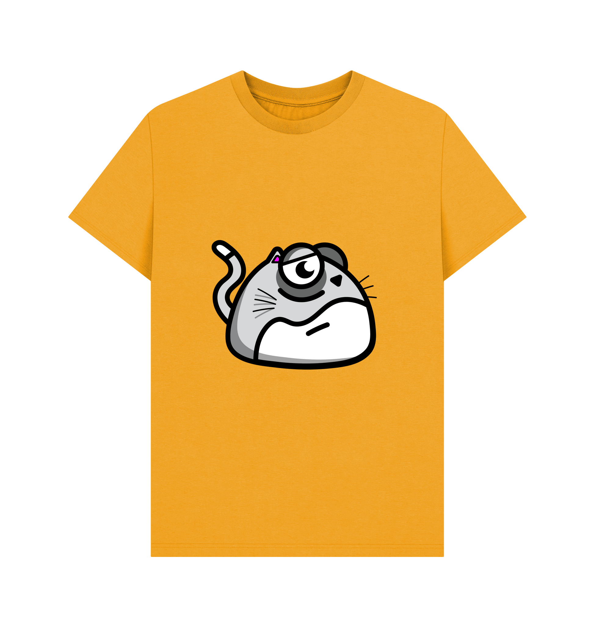 Mustard Printed T-shirt Front