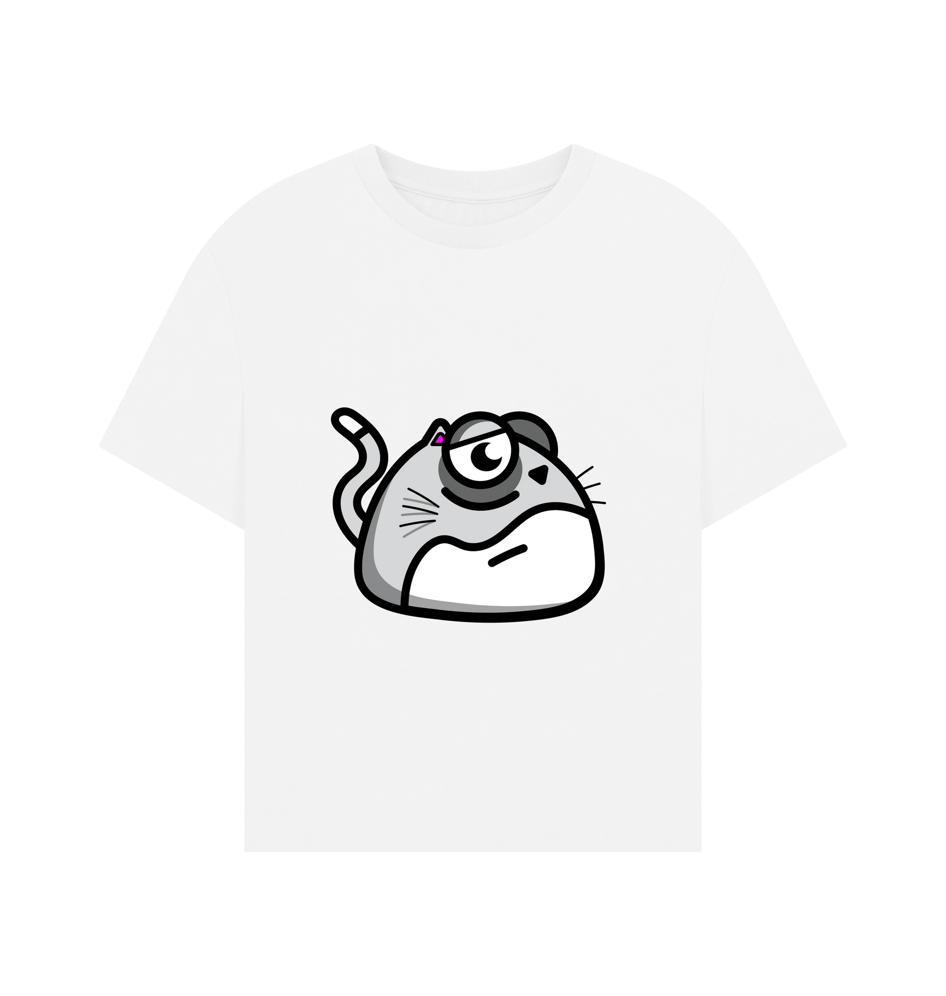 White Printed T-shirt Front