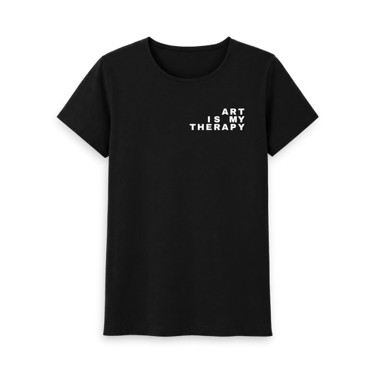 Black Printed T-shirt Front