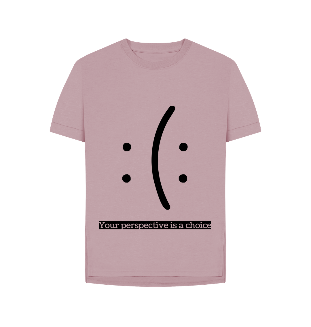 Mauve Organic Cotton Mental Health Your perspective is a choice Womans's T-shirt