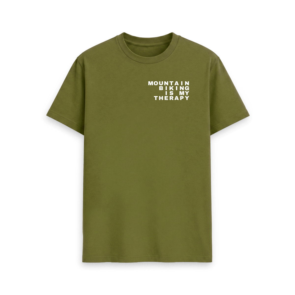 Moss Green Printed T-shirt Front