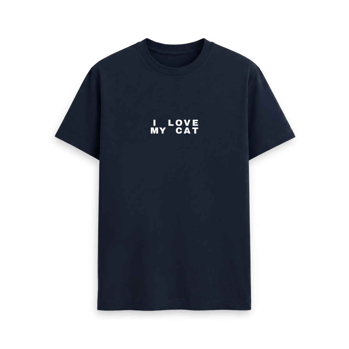 Navy Blue Printed T-shirt Front