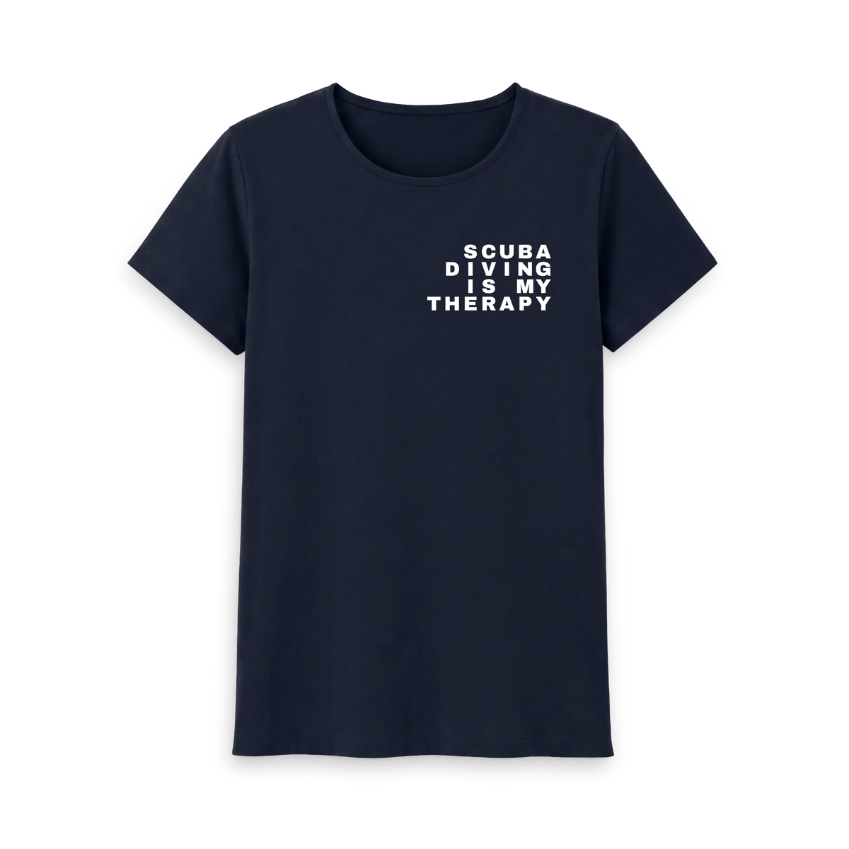 Navy Blue Printed T-shirt Front