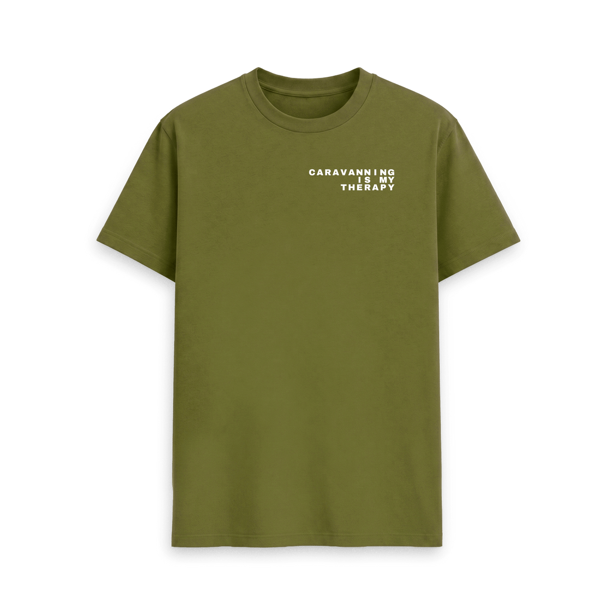Moss Green Printed T-shirt Front