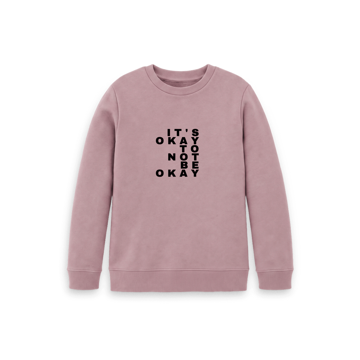 Mauve Printed Kids Jumper Front