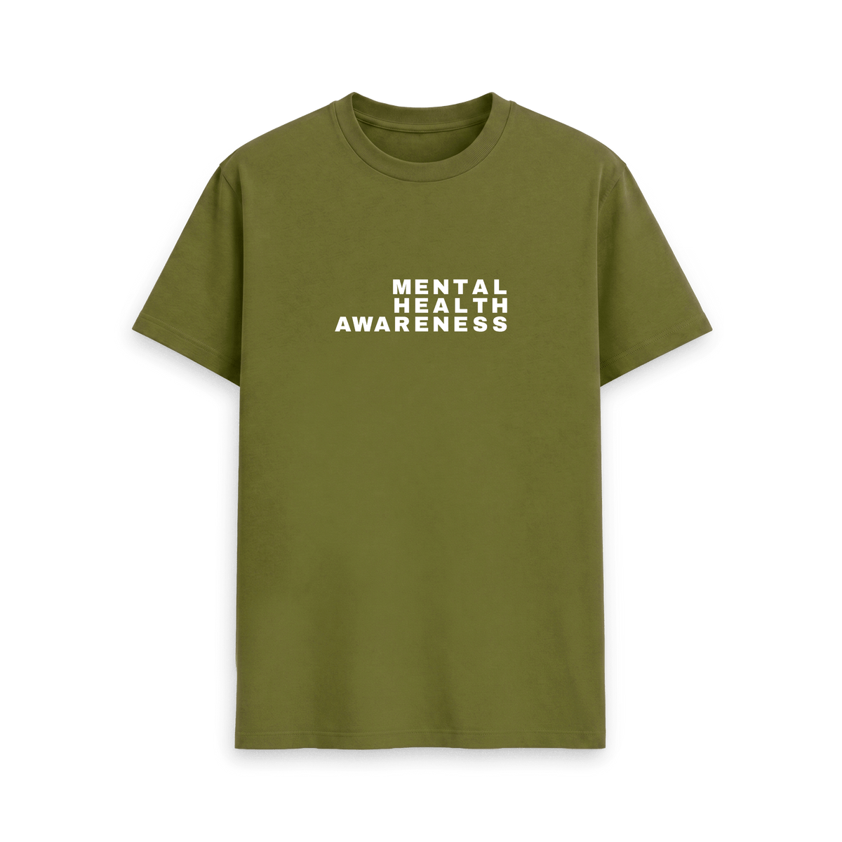 Moss Green Printed T-shirt Front