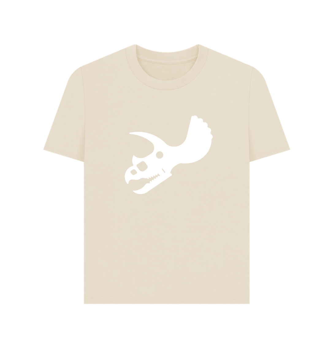 Oat Triceratops Skull Dinosaur Organic Cotton Women's T-Shirt