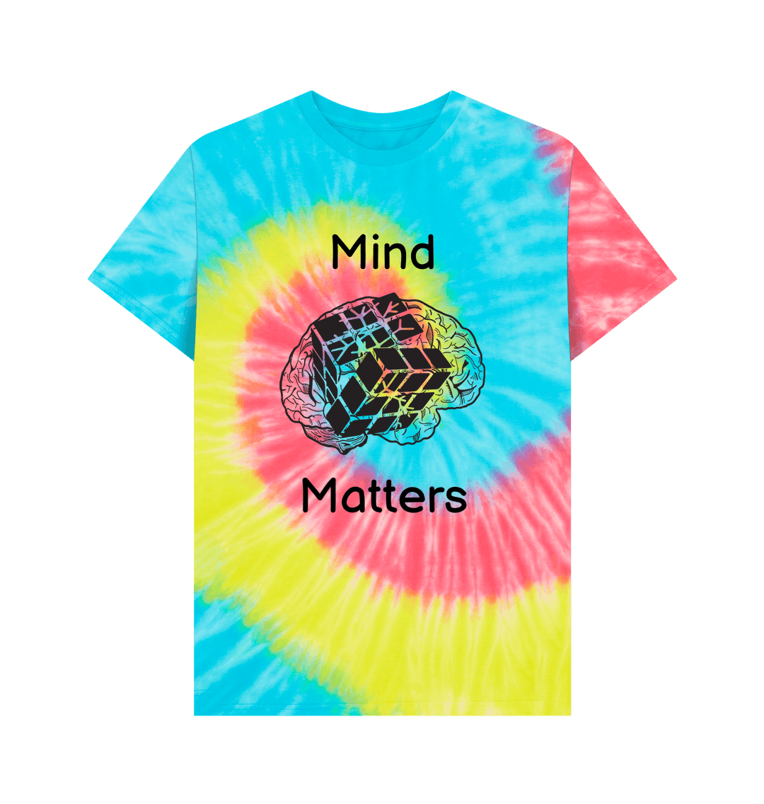 Tie Dye Mind Matters Men's Mental Health Organic Cotton T-Shirt