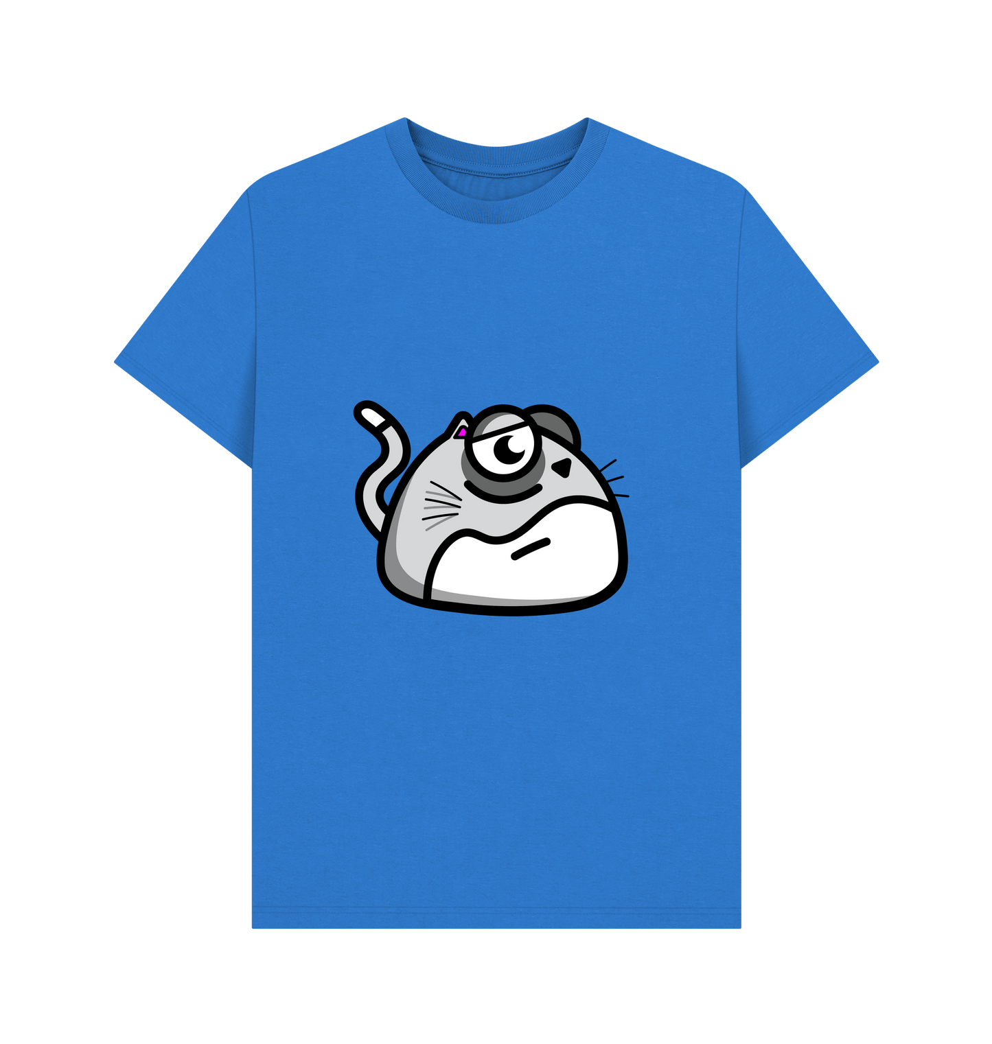 Bright Blue Printed T-shirt Front