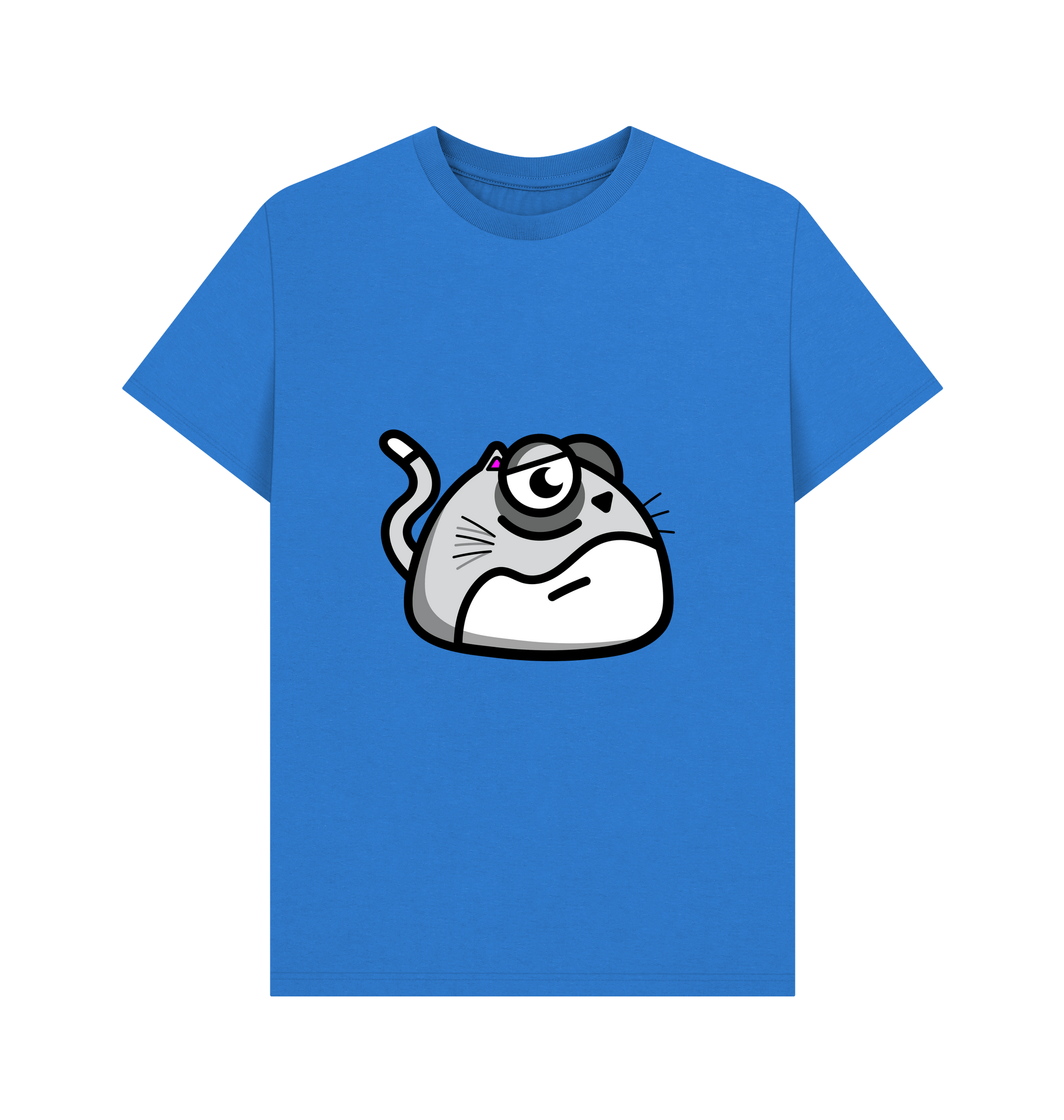 Bright Blue Printed T-shirt Front