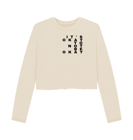 Oat It's Okay to Not Be Okay Mental Health Women's Boxy Jumper