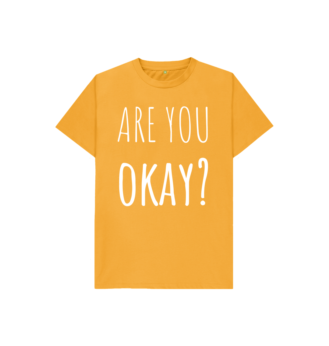 Mustard Organic Cotton Are You Okay Mental Health Children's T-Shirt