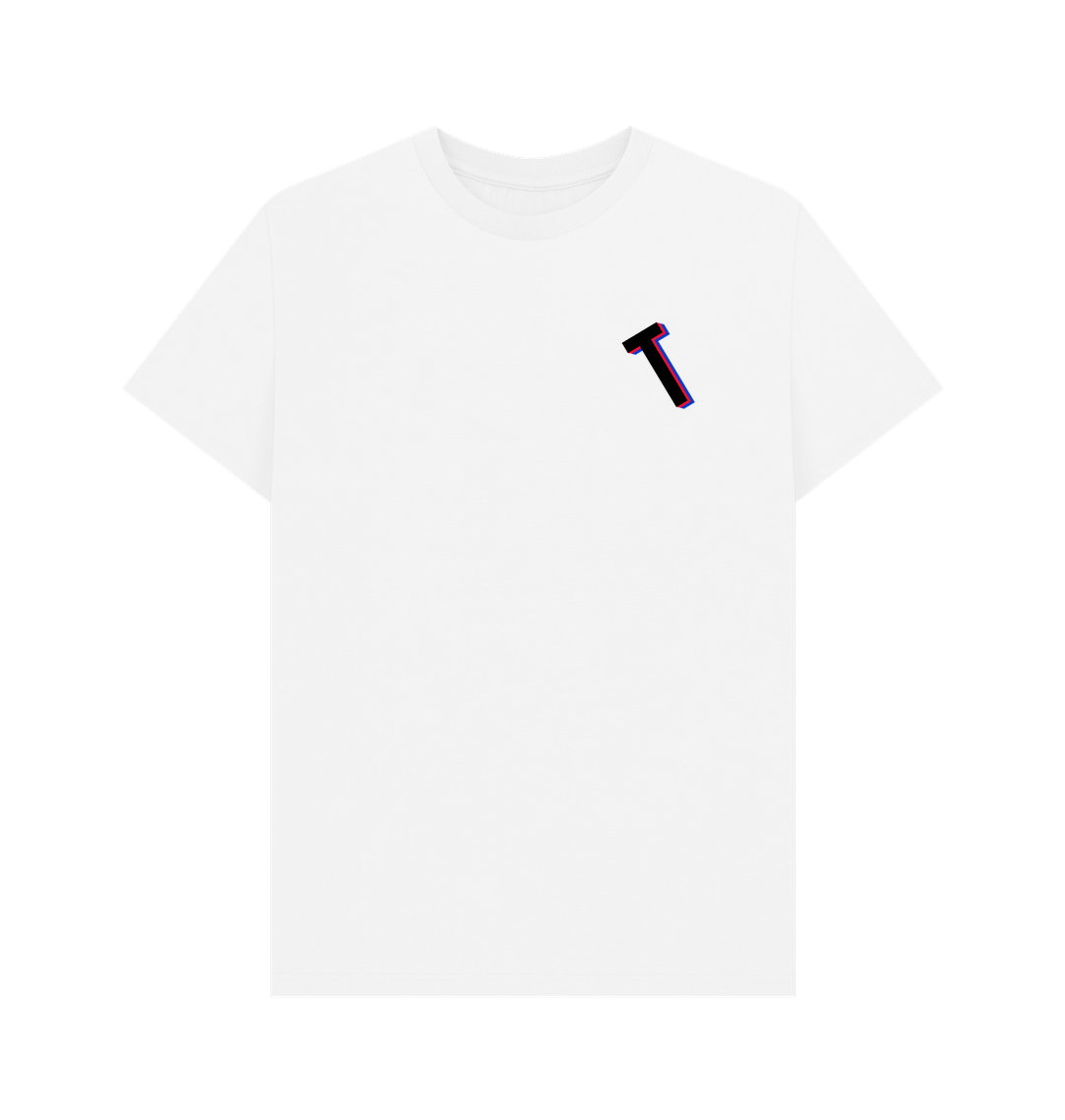 White Organic Cotton Men's T-Shirt T Mini