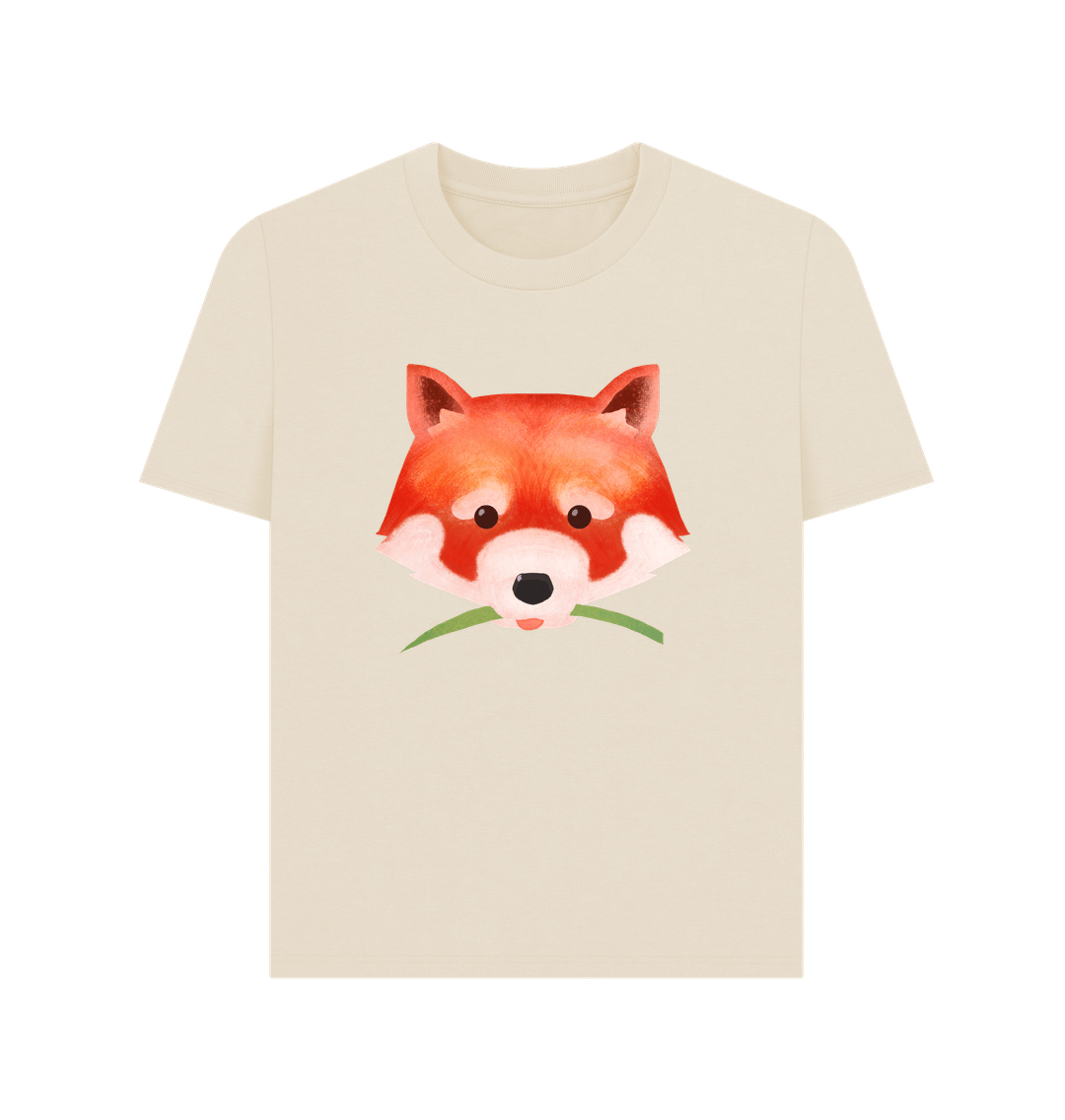 Oat Cute Fox Face Organic Cotton Women's T-Shirt