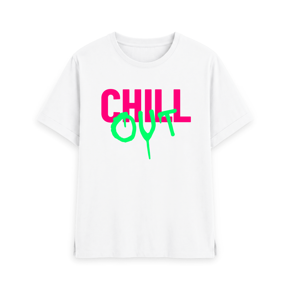 White Printed T-shirt Front