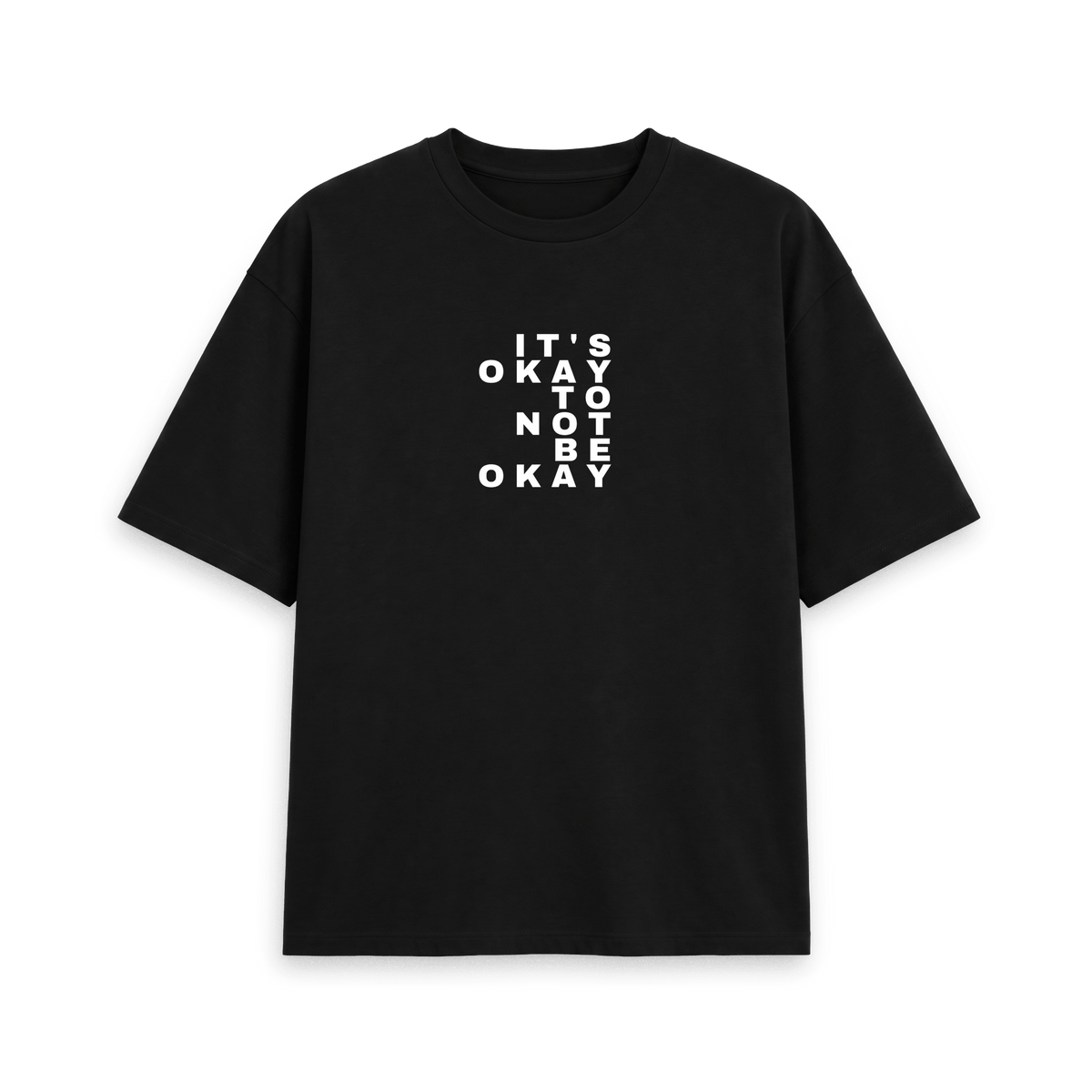 Black Printed T-shirt Front