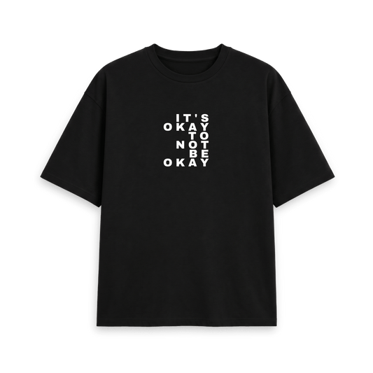 Black Printed T-shirt Front