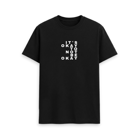 Black Printed T-shirt Front