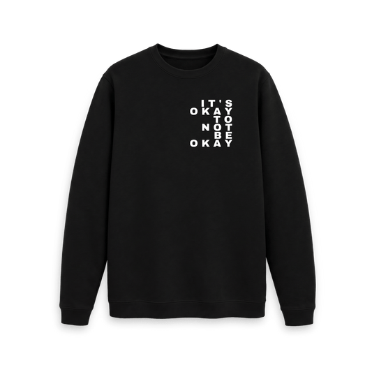 Black Printed Sweater Front