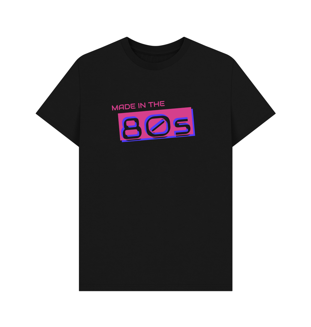 Black Made in the 1980s Organic Cotton Men's T-Shirt