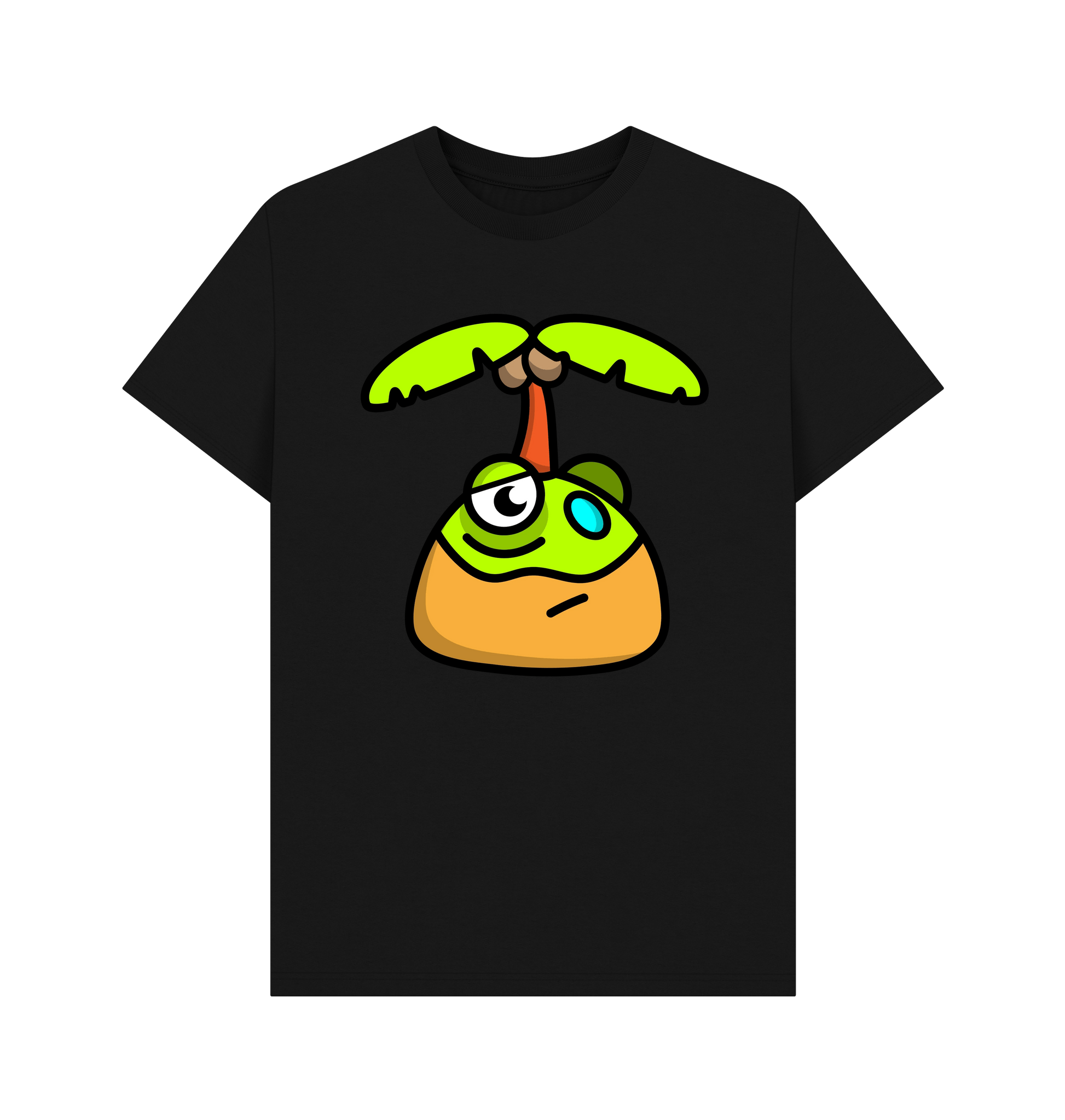 Black Printed T-shirt Front