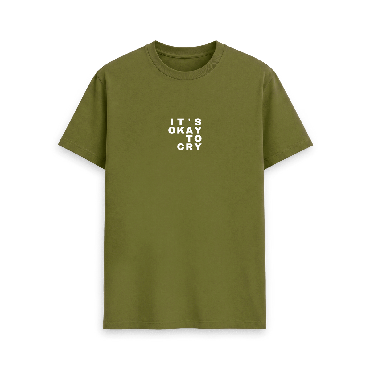 Moss Green Printed T-shirt Front