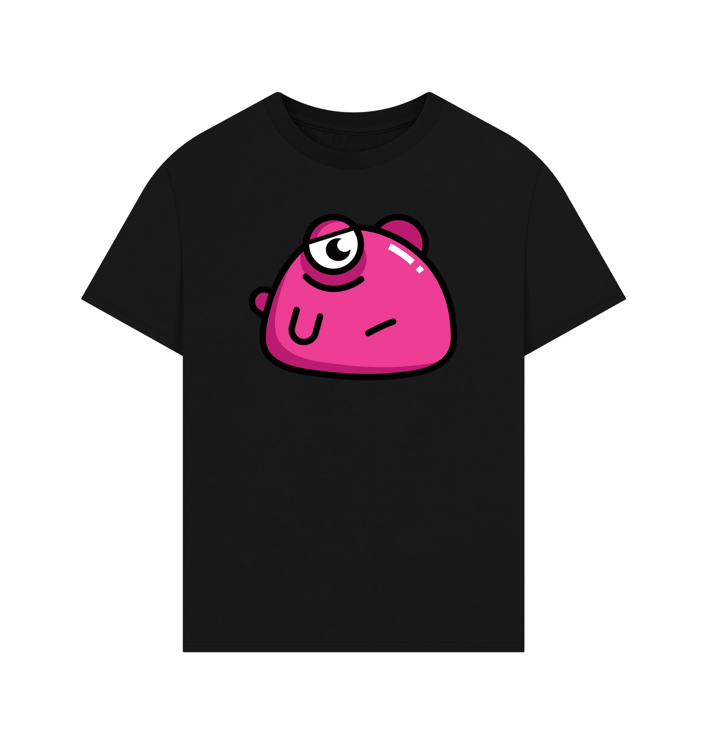 Black Printed T-shirt Front