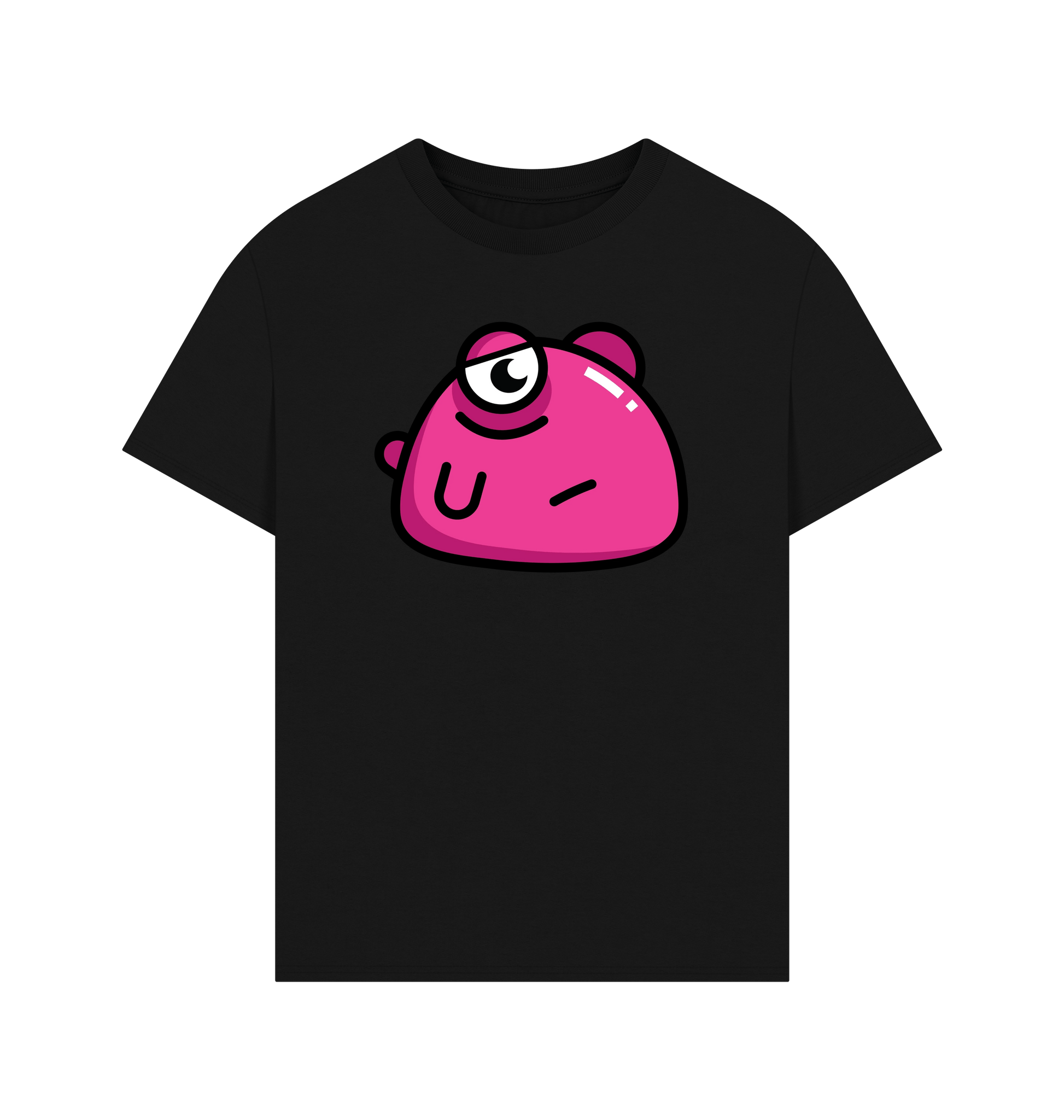Black Printed T-shirt Front