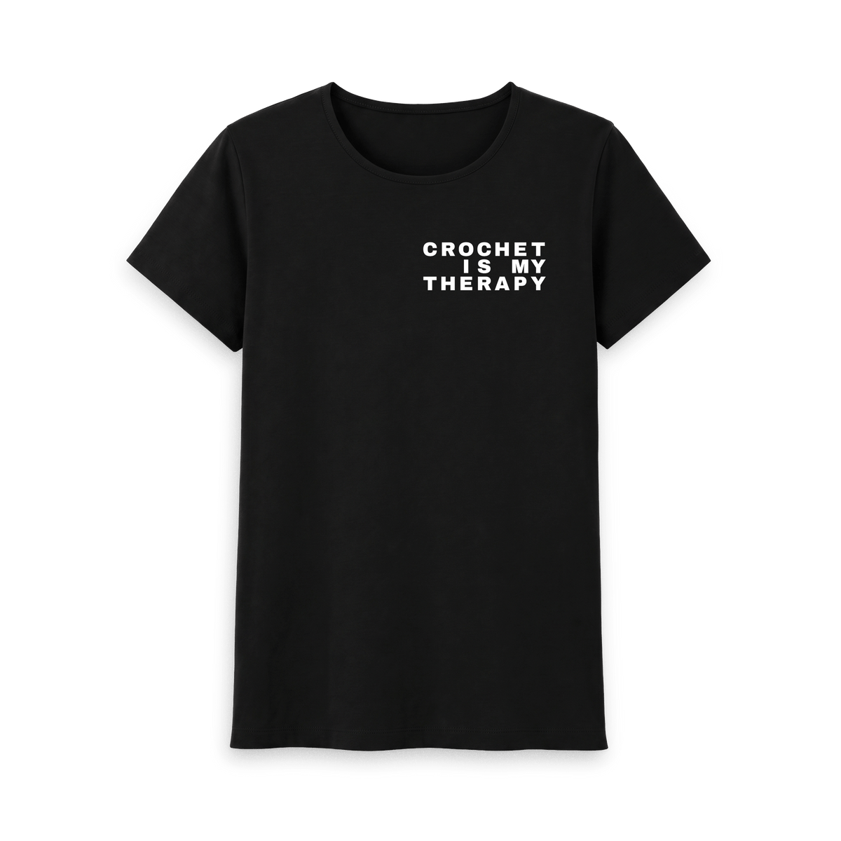 Black Printed T-shirt Front