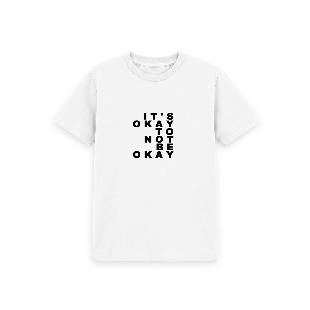 White Printed Kids T-Shirt Front