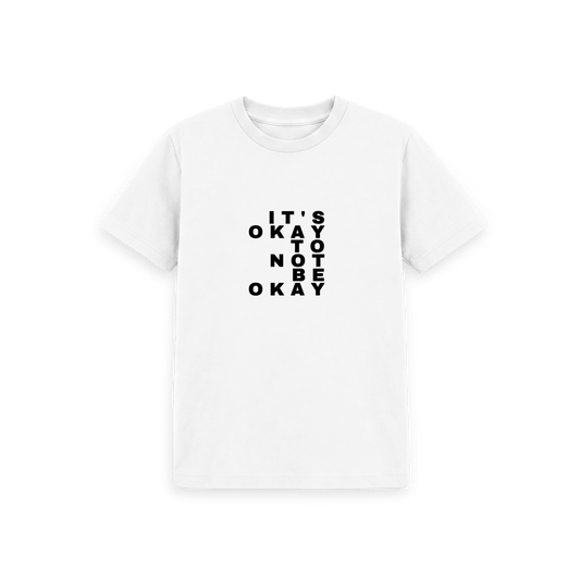 White Printed Kids T-Shirt Front
