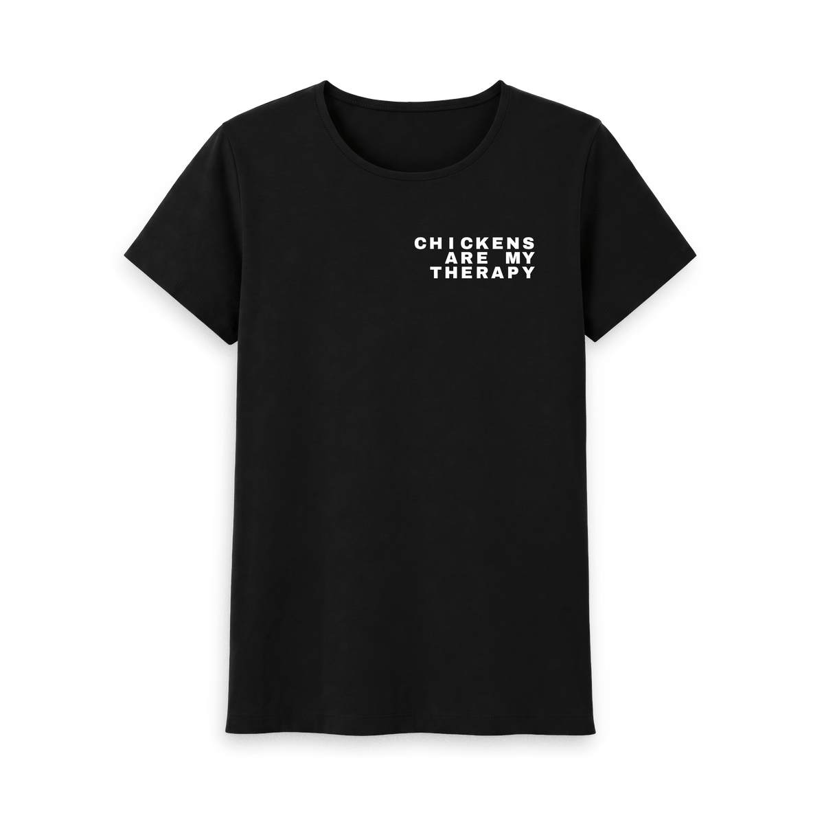Black Printed T-shirt Front