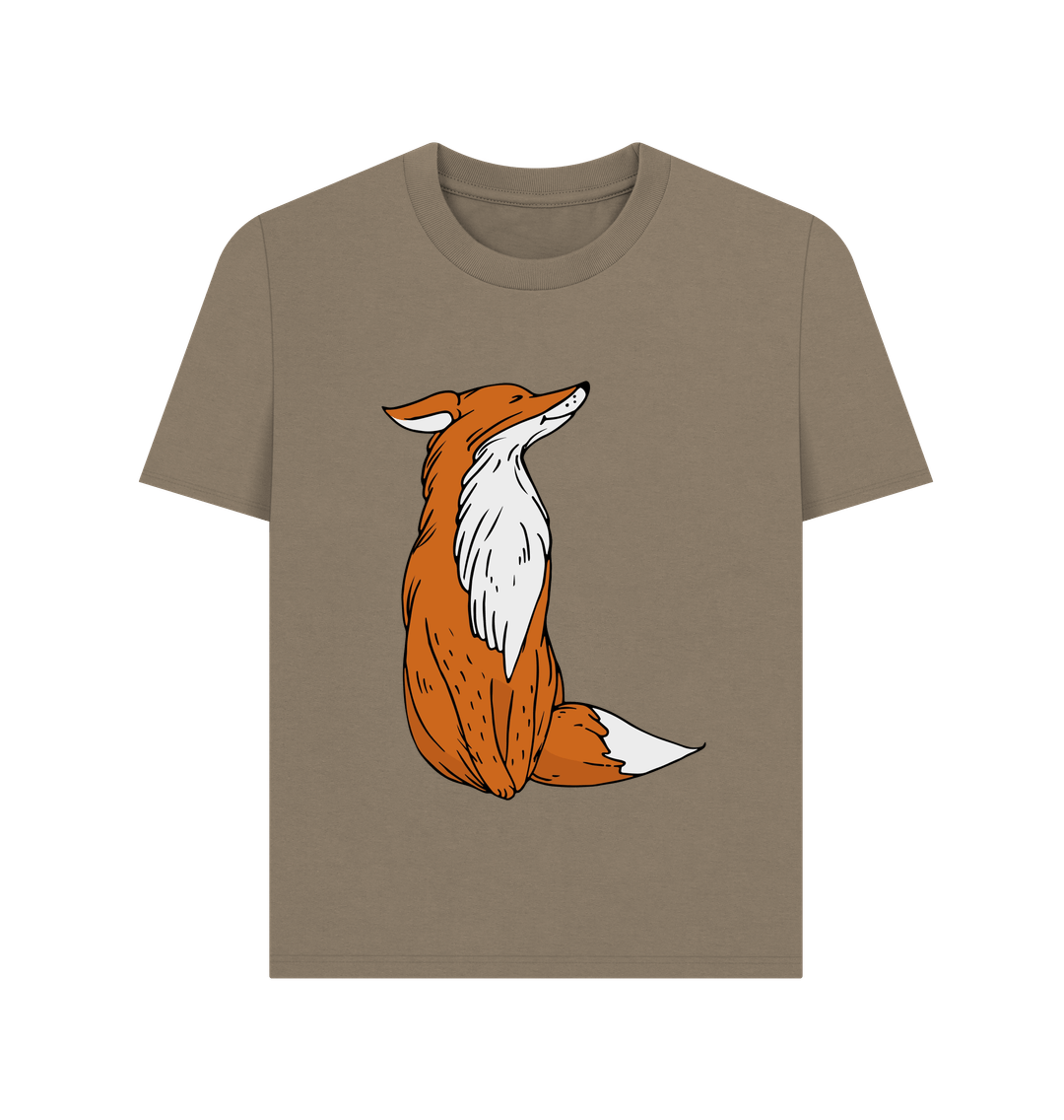 Willow Cartoon Fox Organic Cotton Women's T-Shirt