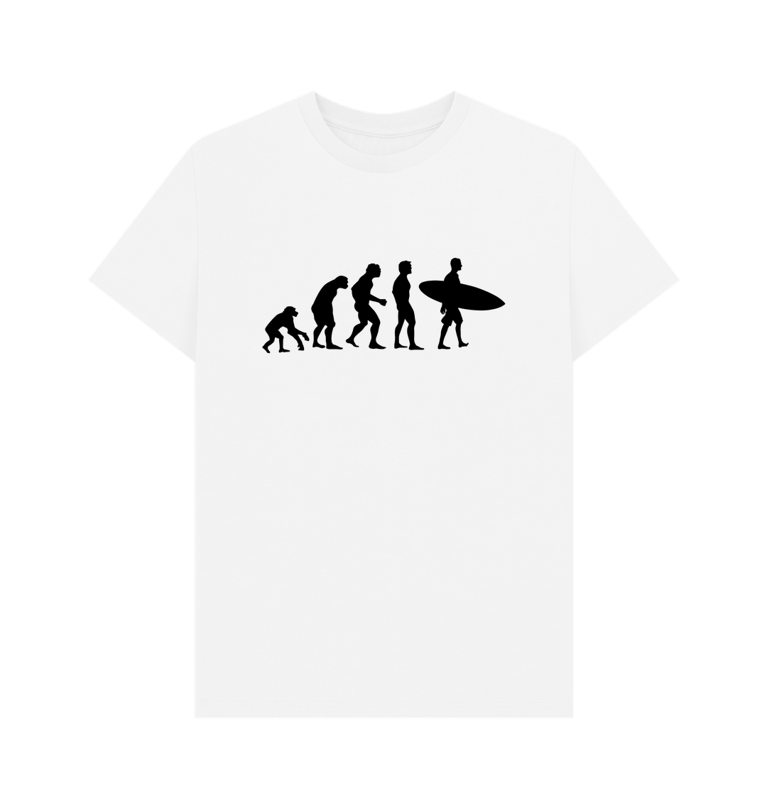 White Organic Cotton Men's Evolution Surf T-Shirt