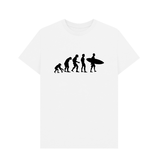 White Organic Cotton Men's Evolution Surf T-Shirt